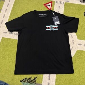 Psycho Bunny Black T-Shirt with Logo